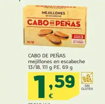 HiperDino Cabo de peñas mejillones en escabeche oferta
