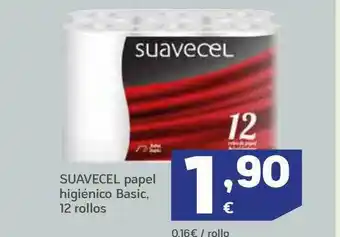 HiperDino Suavecel papel higiénico basic 12 rollos oferta