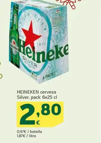 HiperDino Heineken cerveza silver oferta