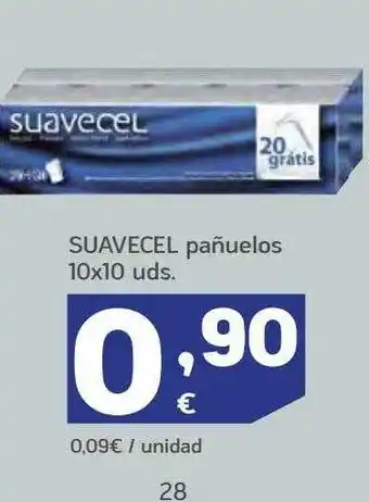 HiperDino Suavecel pañuelos 10x10 oferta