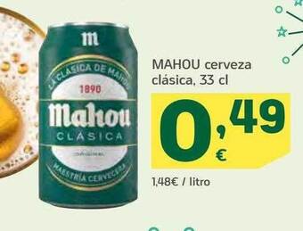 HiperDino Mahou cerveza clásica oferta