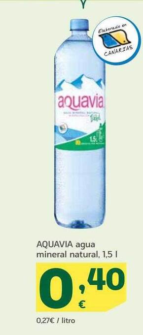 HiperDino Aquavia agua mineral natural oferta