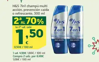 HiperDino H&s 7in1 champú multi acción, prevención caída o refrescante oferta