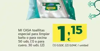 HiperDino Mi casa toallitas especial para limpiar baño o para cocina o para cuero oferta