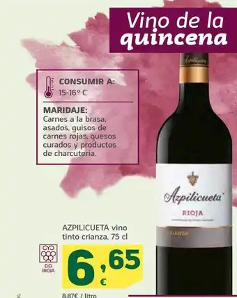 HiperDino Azpilicueta vino tinto crianza oferta