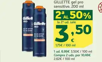 HiperDino Gillette gel pro sensitive oferta