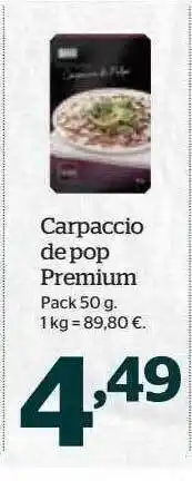 La Sirena Carpaccio de pop premium pack oferta