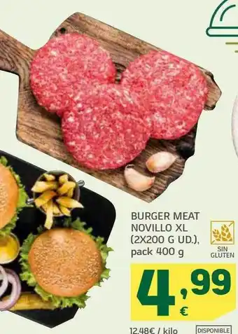 HiperDino Burger meat novillo xl oferta