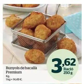La Sirena Bunyols de bacallà premium kg. oferta