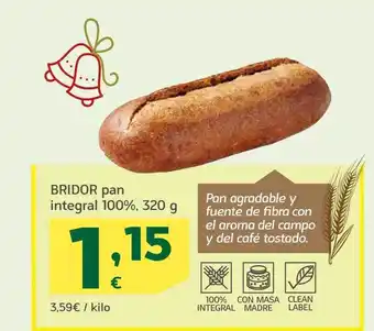 HiperDino Bridor pan integral 100% oferta