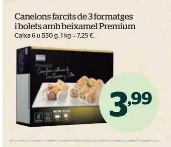 La Sirena Canelons farcits de 3 formatges ibolets amb beixamel premium caixa 6 oferta