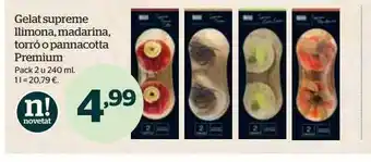 La Sirena Gelat supreme llimona, madarina, torró o pannacotta premium pack 2 oferta