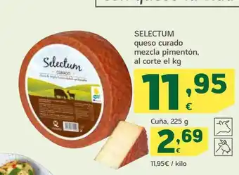 HiperDino Selectum queso curado mescla pimentón oferta