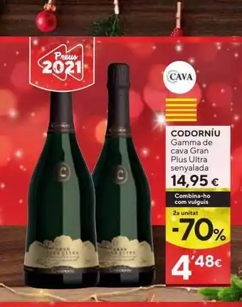 Caprabo 2a unitat -70% codorníu gamma de cava gran plus ultra senyalada oferta