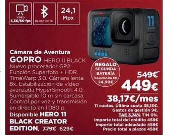 El Corte Inglés Cámara de aventura gopro oferta