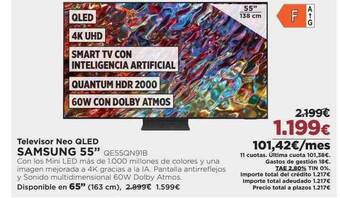 El Corte Inglés Televisor neo qled samsung 55 oferta