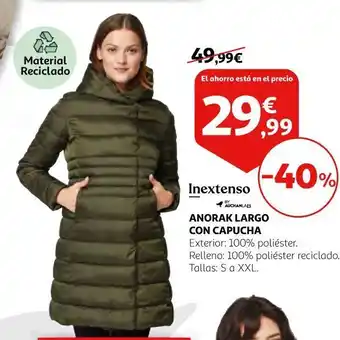 Alcampo Andorak largo con capucha oferta