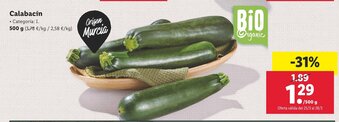 Lidl Calabacín 500g oferta