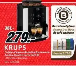 MediaMarkt Det 201 bari explore aclub tarts descubre el placer de nuestros tipos de café en grano 279- krups cafetera superautoma oferta