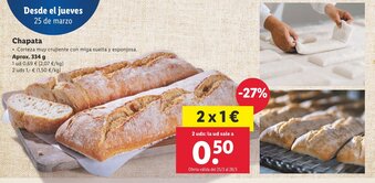 Lidl Chapata Aprox. 334g oferta