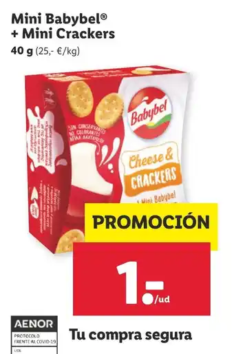 Lidl Mini Babybel + Mini Crackers 40g oferta