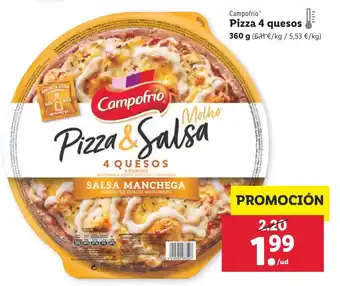 Lidl Campofrio Pizza 4 Quesos 360g oferta