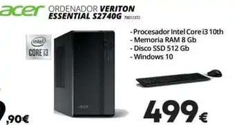 Ecomputer Acer Ordenador Veriton Essential S2340G oferta