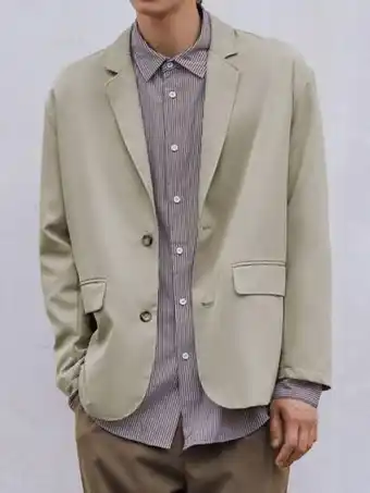 Shein Shein hombres blazer de cuello con solapa con diseño de solapa oferta