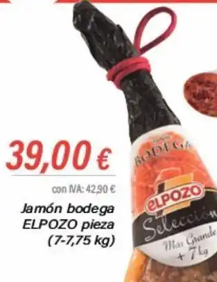 Cash Ifa Jamón bodega el pozo oferta