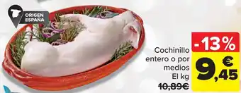 Carrefour Cochinillo entero o por medios oferta