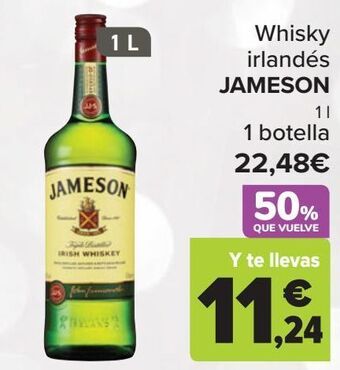 Carrefour Whisky irlándes jameson oferta