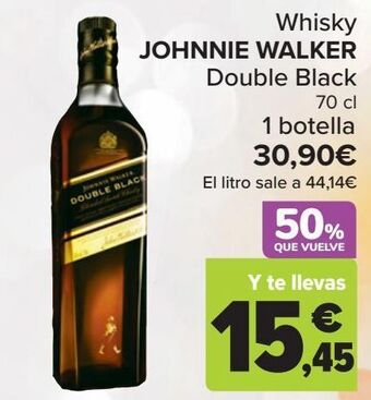 Carrefour Whisky johnnie walker double black oferta