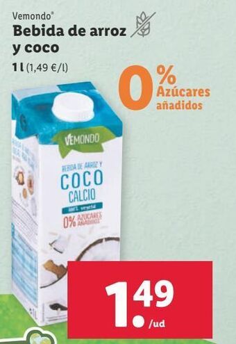 Lidl Bebida de arroz oferta