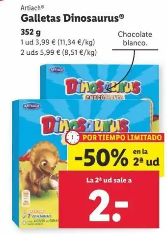 Lidl Galletas dinosaurus artiach oferta