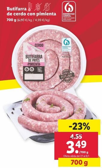 Lidl Butifarra oferta