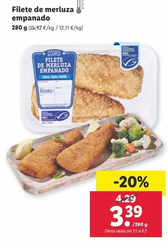 Lidl Filetes de merluza oferta