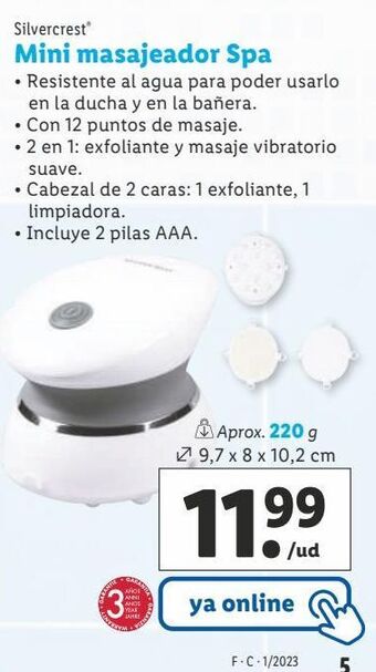 Lidl Masajeadores silvercrest oferta