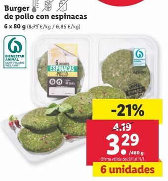 Lidl Hamburguesas oferta