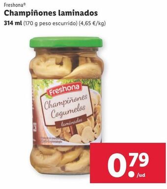 Lidl Champiñones laminados freshona oferta