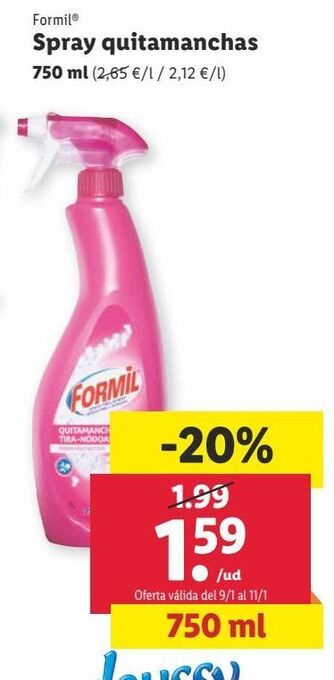 Lidl Quitamanchas formil oferta