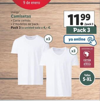 Lidl Camiseta livergy oferta
