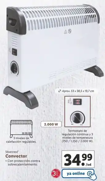 Lidl Convector silvercrest oferta