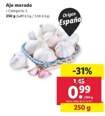 Lidl Ajo Morado oferta