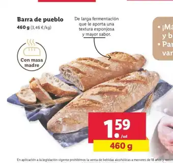 Lidl Barra De Pueblo 460 g oferta
