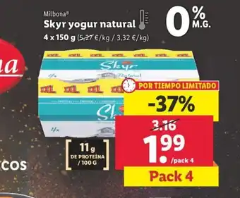 Lidl Skyr Yogur Natural oferta