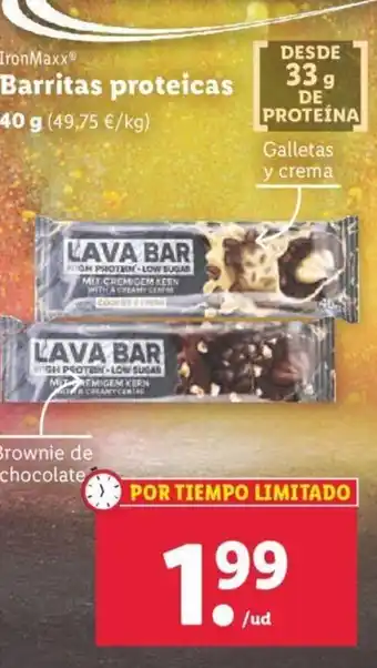 Lidl Barritas Proteicas oferta