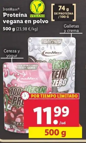 Lidl Proteina Vegana En Polvo oferta