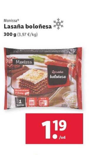 Lidl Lasana Bolonesa oferta