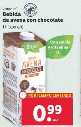 Lidl Bebida De Avena Con Chocolate oferta