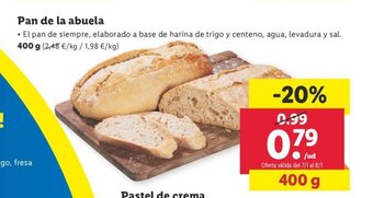 Lidl Pan De La Abuela oferta